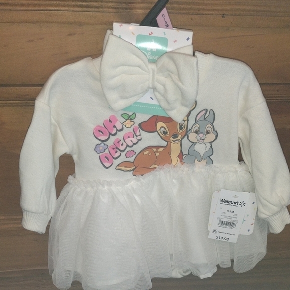 Disney White Bambi and Thumper Dress​​ - Picture 1 of 1